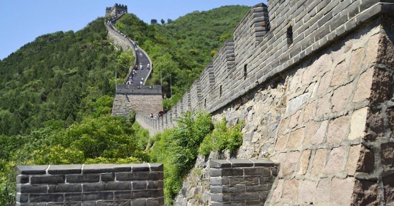 Chinesische Mauer / Seitenbild der Chinesischen Mauer